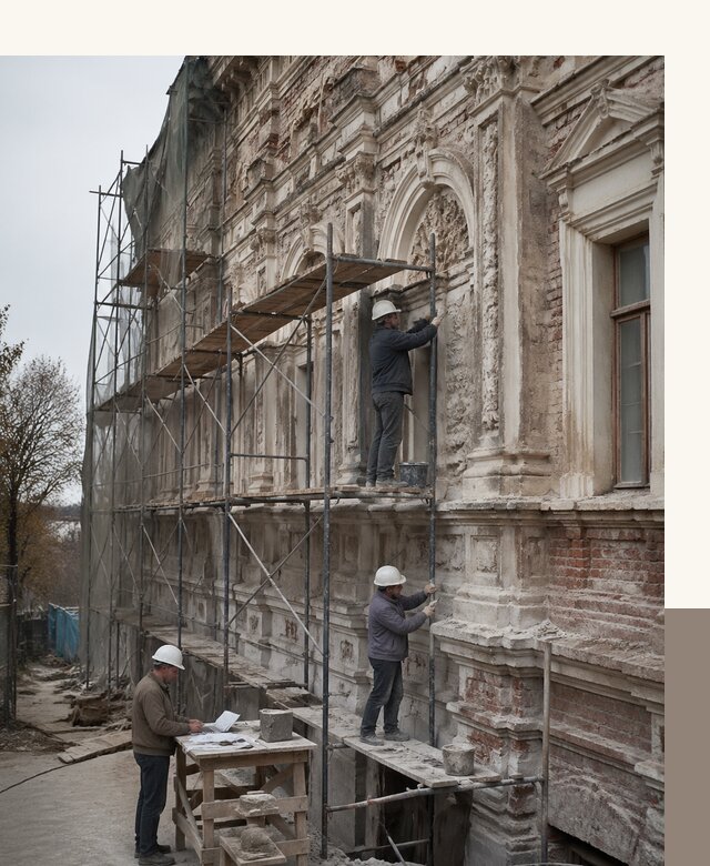 Реставрация объектов культурного наследия под ключ в Мысках
