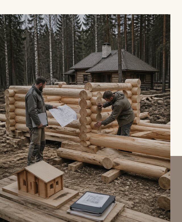Проектирование и строительство домов из бревна в Мысках